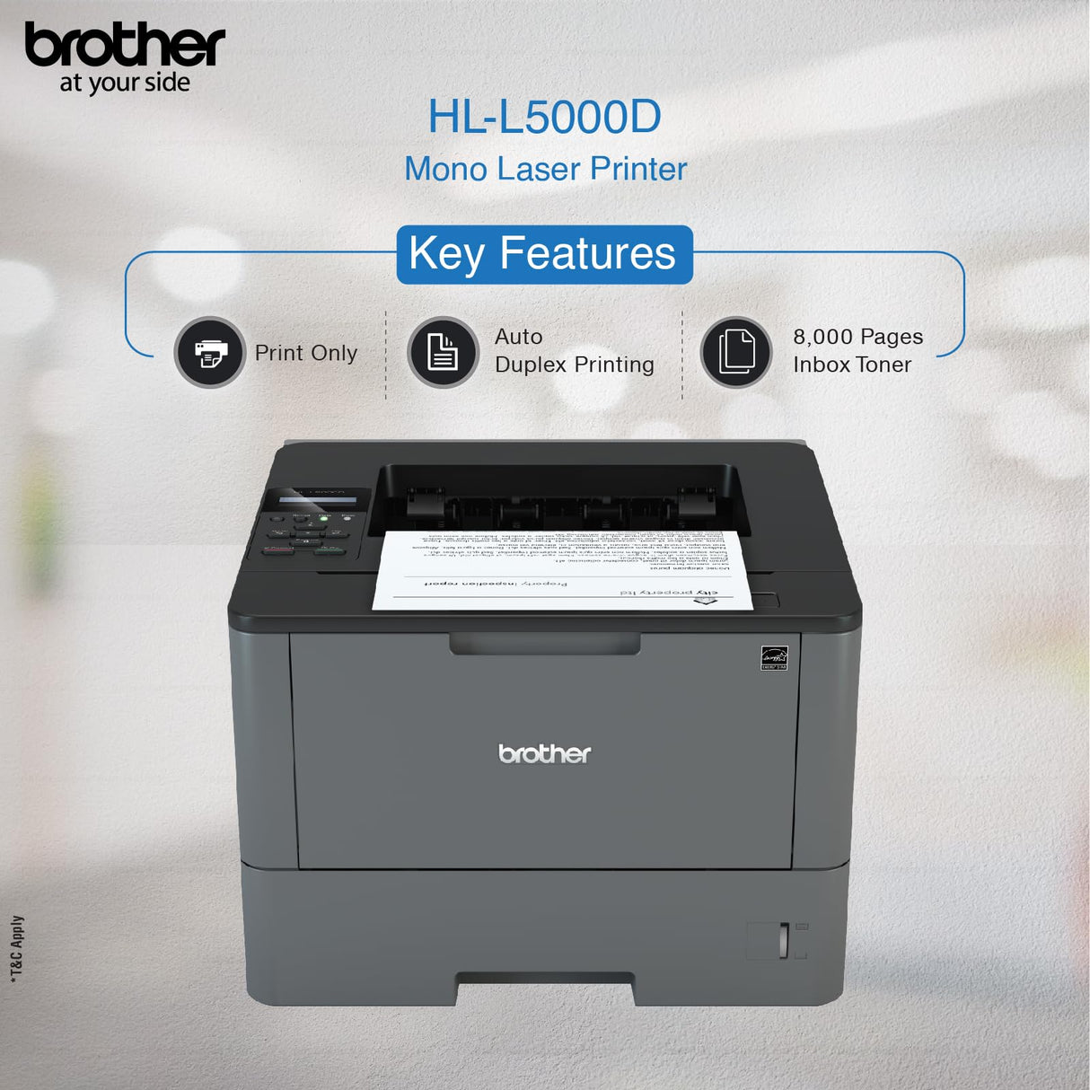 Brother Hl-L5000D Business Laser Printer Duplex Brother