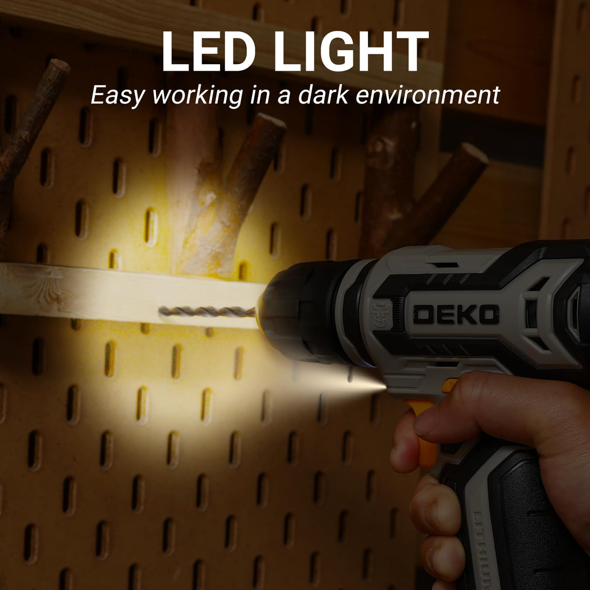 Cordless Drill: DEKO PRO 12V Power Battery Drill Set with Small Electric Drills and 3/8-inch Keyless Chuck with Portable Tool Set Gift Box DEKOPRO