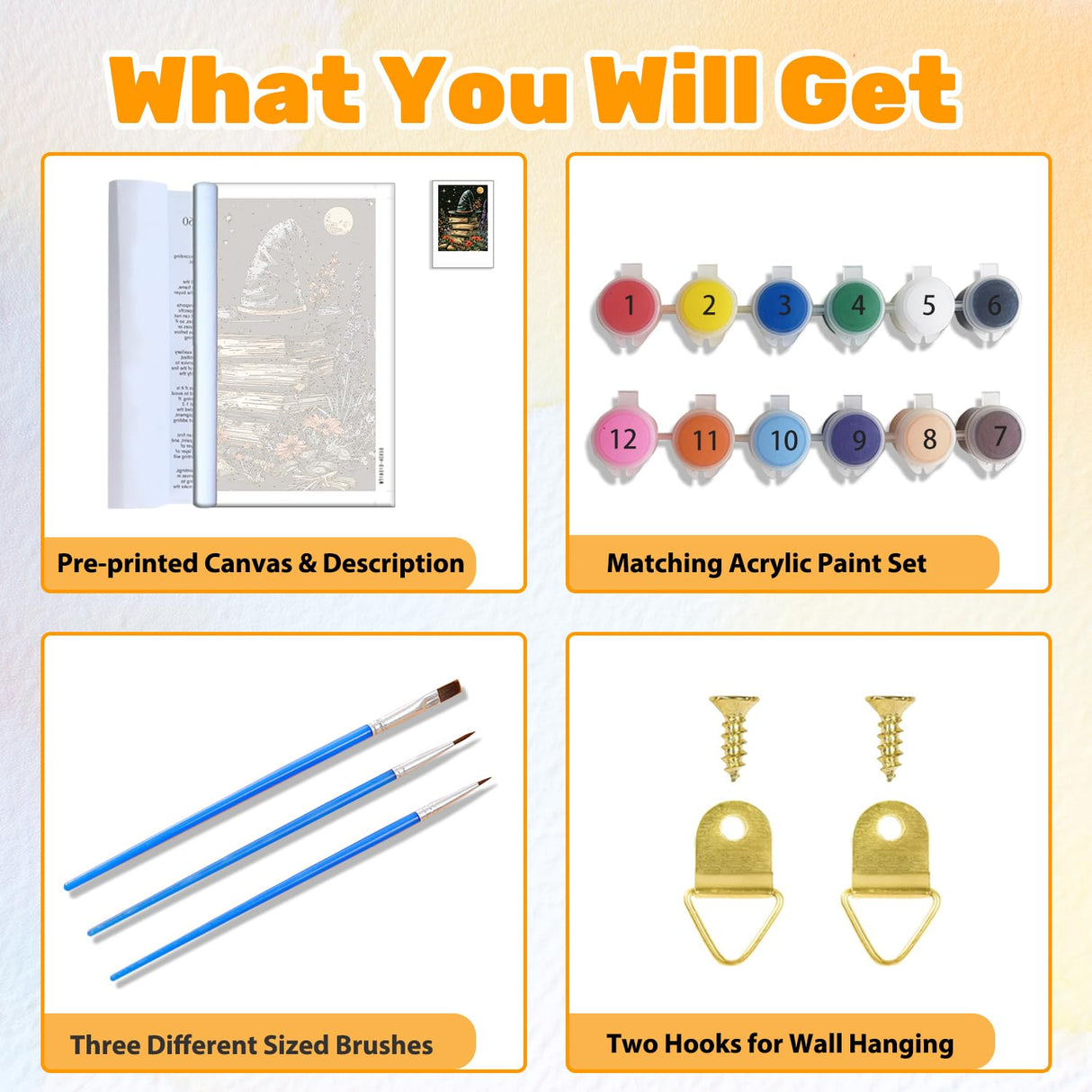 CRZMODE Halloween Paint by Numbers Kit for Adults, Book Paint by Numbers for Adults, Acrylic Painting Crafts for Home Decor Gift (16x20inch) CRZMODE