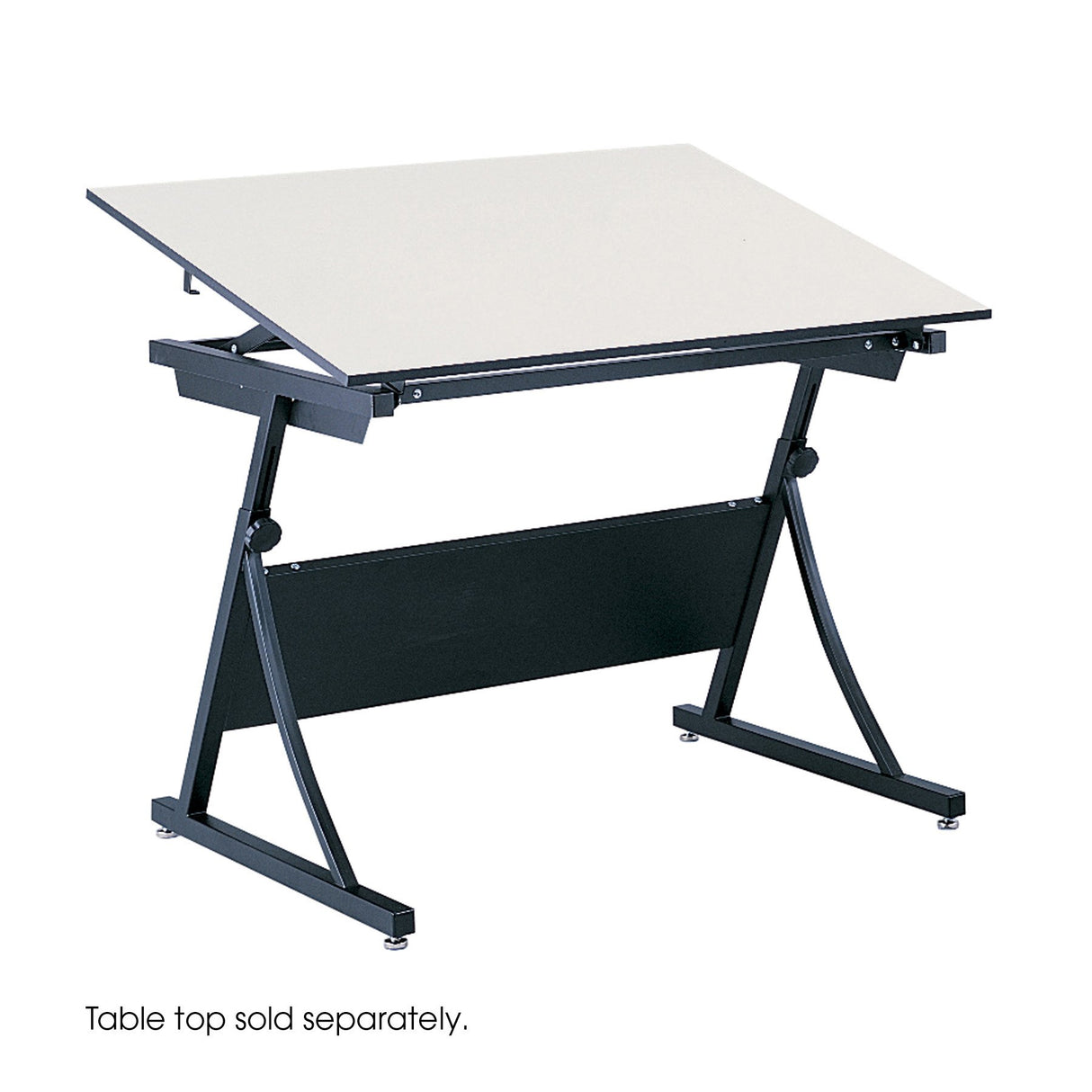 Safco 3957 PlanMaster Height-Adjustable Drafting Table for use with 3948, 3951 Table Top (Sold Separately), Black Safco Products