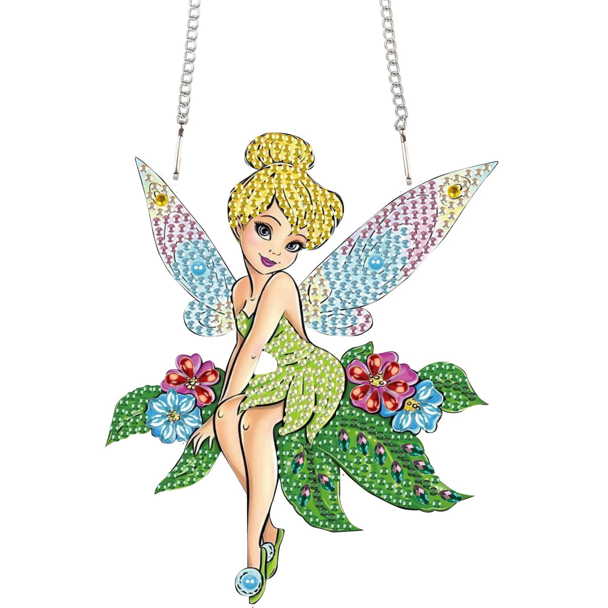 TDFERAN Diamond PaintingPendant Diamond Art Jewelry DIY Fairy Diamonds Art Decoration Kit Garden Window Pendant, Gem Art Hanging Wall Home Window Decoration Adult Digital Painting Crafts TDFERAN