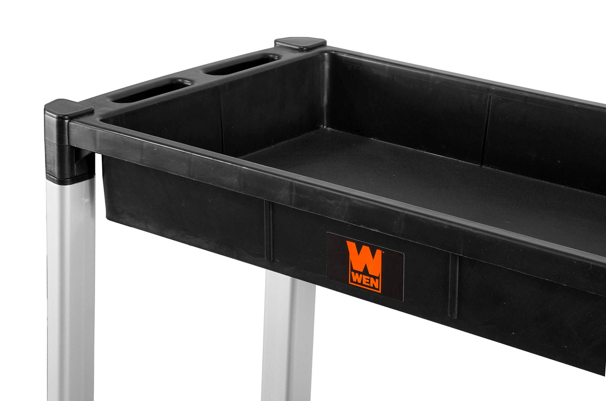 WEN 73162 Two-Tray 300-Pound Capacity Double Decker Service and Utility Cart WEN