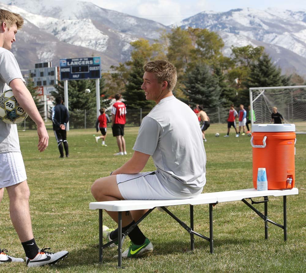 Lifetime 80305 Portable Folding Bench, White Lifetime