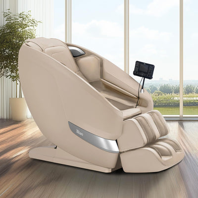 Titan Axiom LE l Dual Massage Mechanism l Full Body Massage Chair l Intelligent Voice Control l 45°C Heating Therapy l Zero Gravity Reclining l Space Saving l Bluetooth Speakers (Taupe)