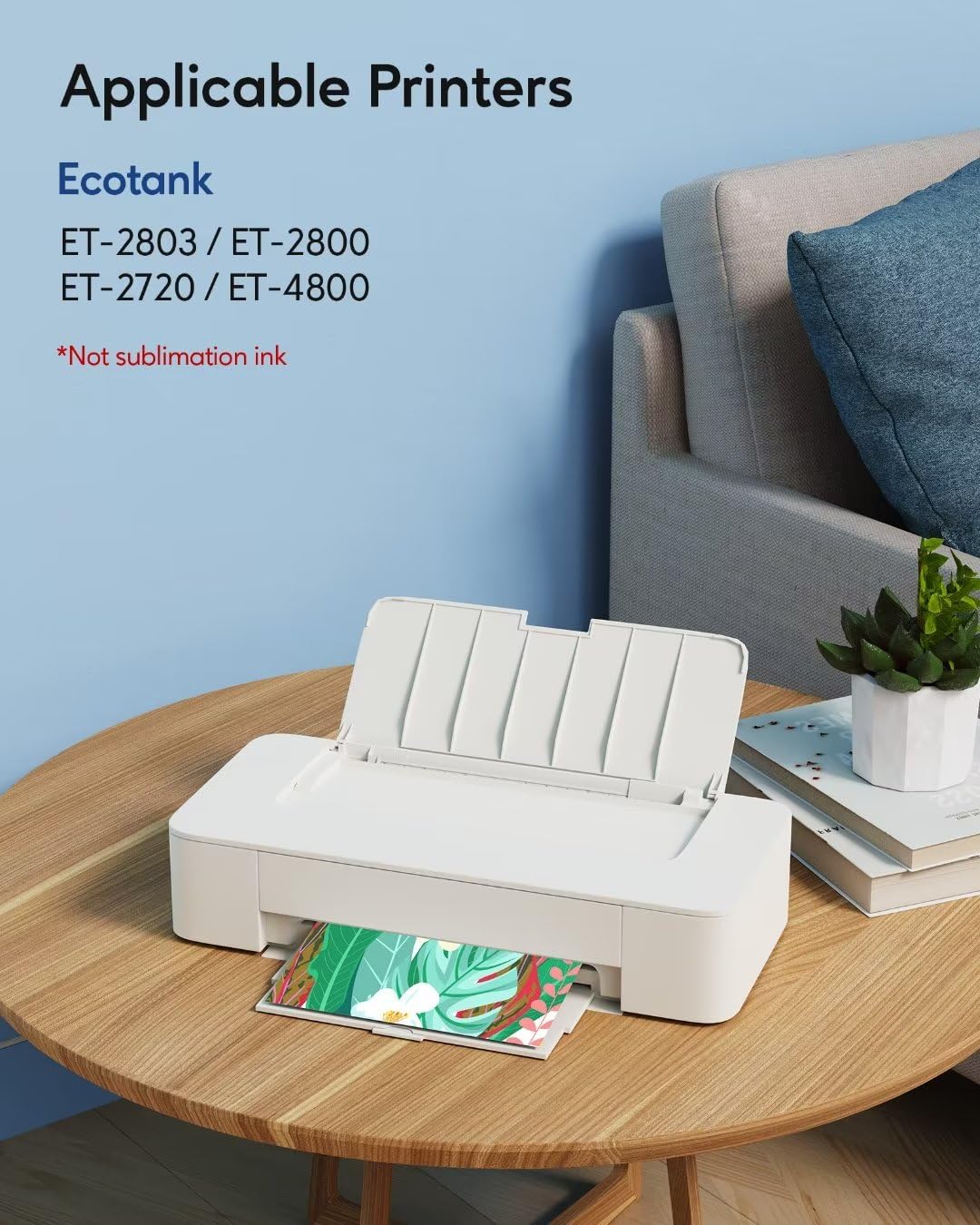 522 High Capacity Refill Ink Bottle Replacement for Epson Compatible 522 Ink Refill Bottle(Not Sublimation Ink)Use for ET-2803 ET-2800 ET-2720,4 Packs CEEBOO