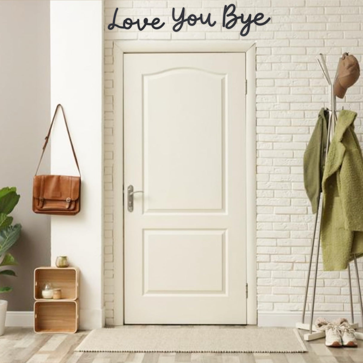 Starfa Lab Love You Bye Sign,Wooden Wall Art Plaque with Dots of Glue for Boho,Farmhouse Decor,Ideal for Living Room,Bedroom,Kitchen,Front Door starfa lab