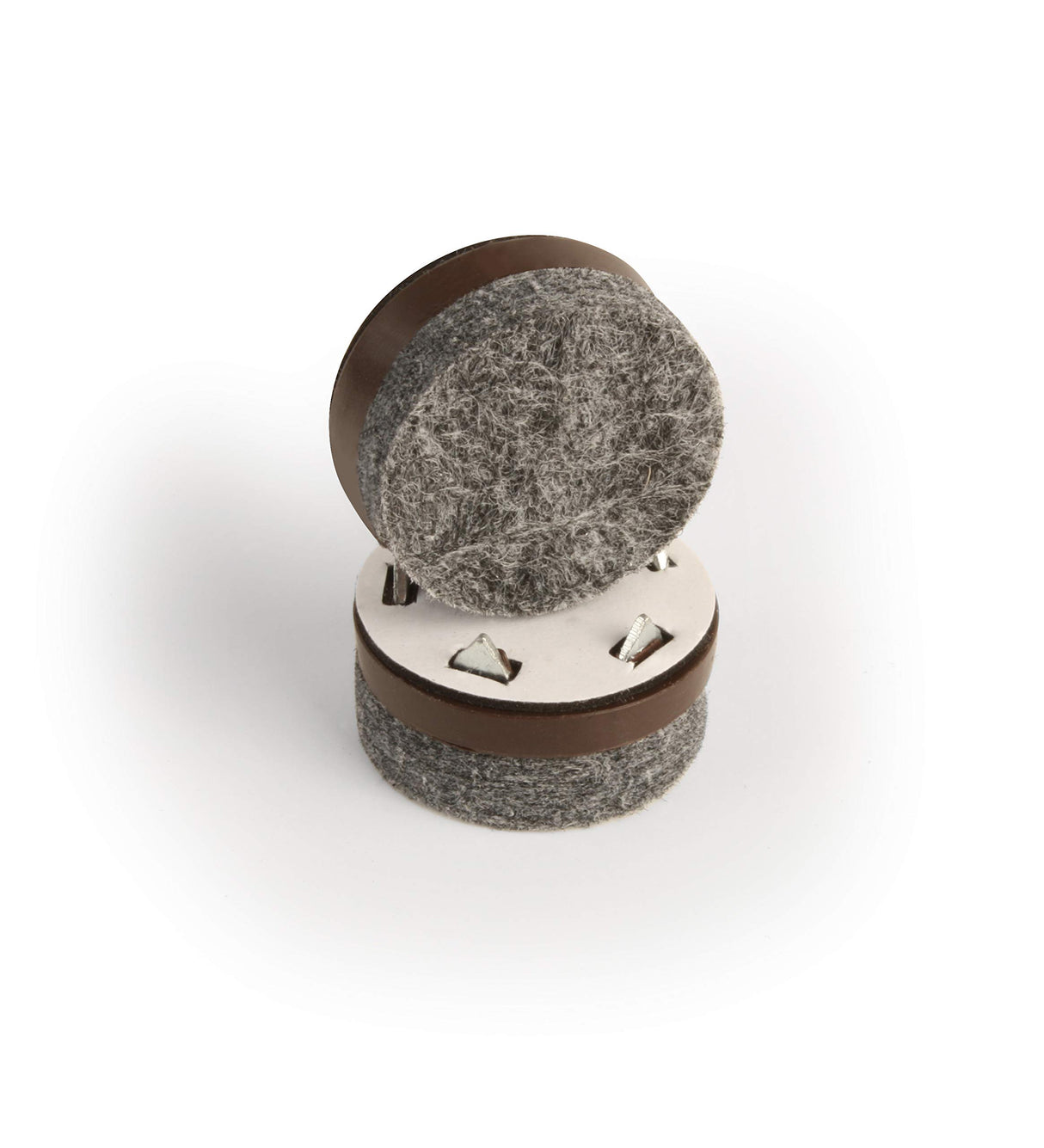 GorillaFelt Chair Leg Floor Protectors/Felt Chair Glides (Set of 16) Tap-On Felt Furniture Pads Guaranteed to Stay On, 1 Inch Round Chair Sliders Slipstick