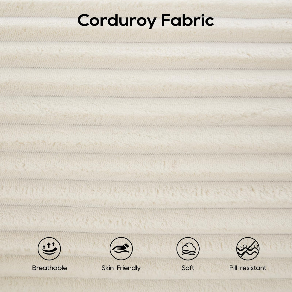 GNIXUU Corduroy Cloud Loveseat Sofa, 2 in 1 Convertible Sleeper Sofa with Fixed-Shape Frame, Comfy Folding Boneless Love Seat Couches for Living Room, Apartment, Small Spaces Beige GNIXUU
