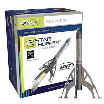 Estes 1721 Bulk Pack of 1721 Star Hopper Rocket-Building Kits, Beginner Snap-Together Flying-Rocket-Model Kits for Ages 10+, Classroom Science Experiments