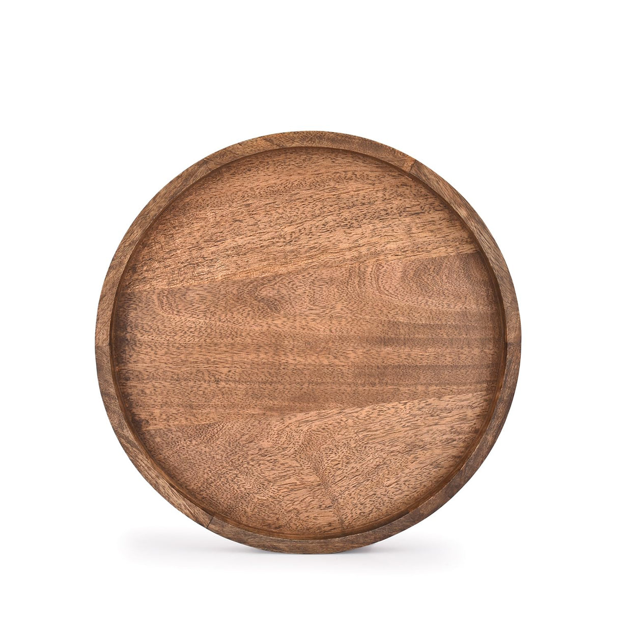 EDHAS Round Wooden Decorative Candle Holder Tray for Coffee Table Centerpieces Modern Farmhouse Home Decorations (12" x 12" x 1") EDHAS