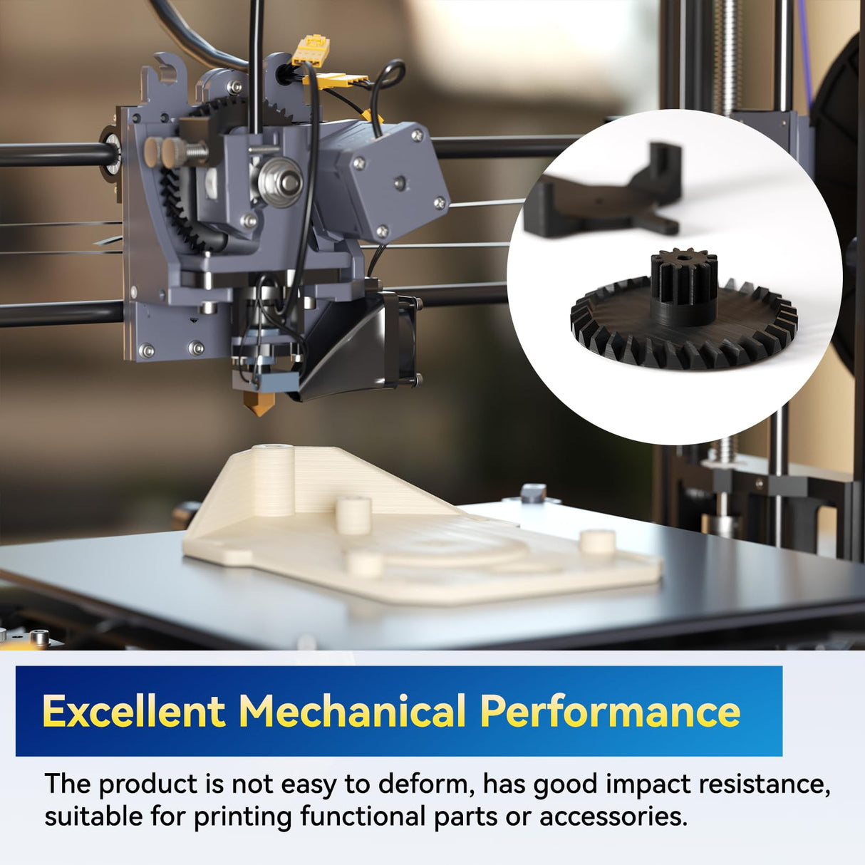 ASA 3D Printer Filament, High Temperature and Weather Resistant, Good Compatibility, Upgrade Cardboard Spool, 1kg, Dimensional Accuracy +/-0.03mm, 1.75mm, Natural JUSTMAKER