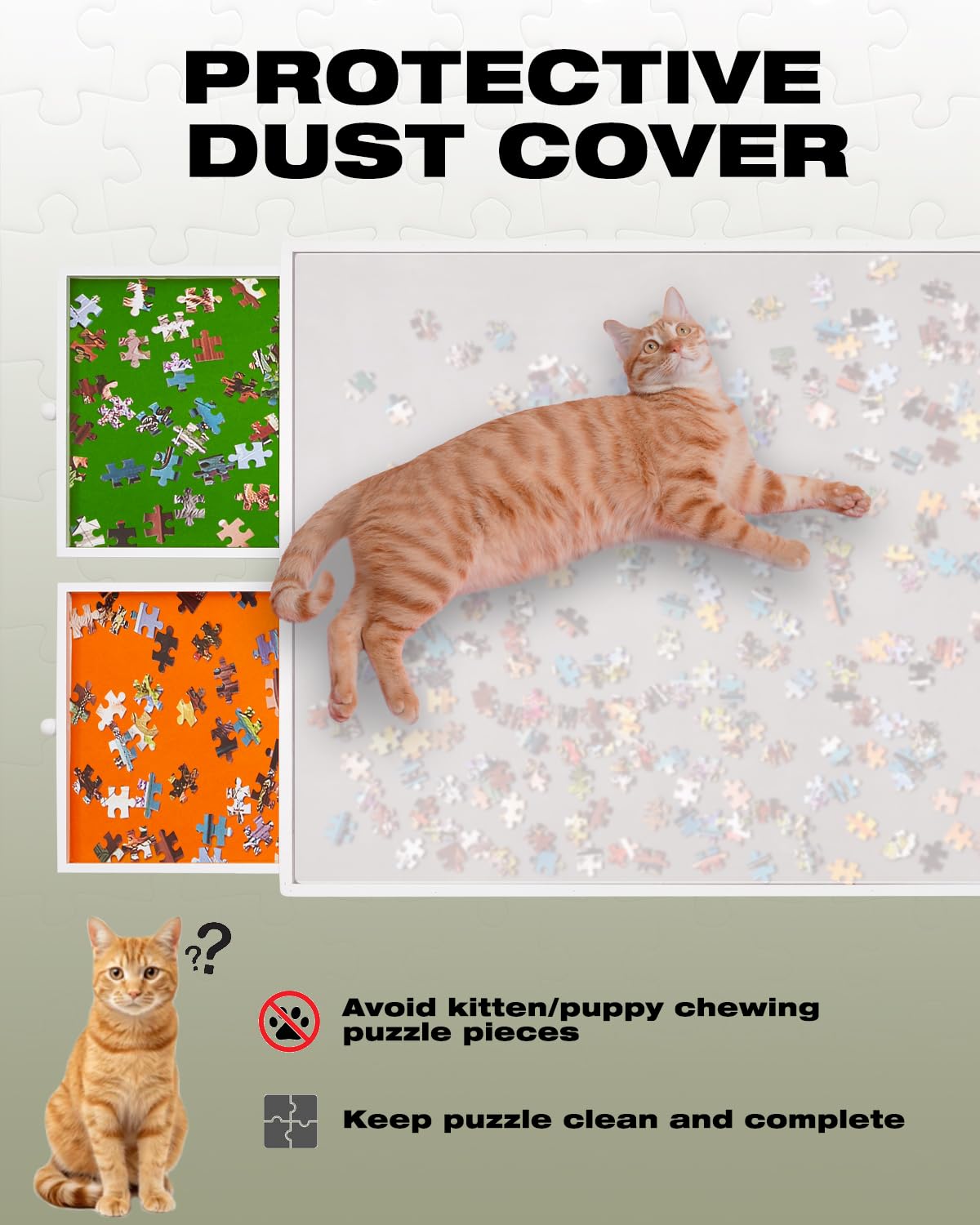 1000 Piece Rotating Jigsaw Puzzle Board with Color-Coded Drawers and Cover, Smooth Wooden Lazy Susan Spinning Puzzle Table, 30'' x 22'' Swivel Puzzle Plateau for Adults and Children, Velvet-Lined XIJ