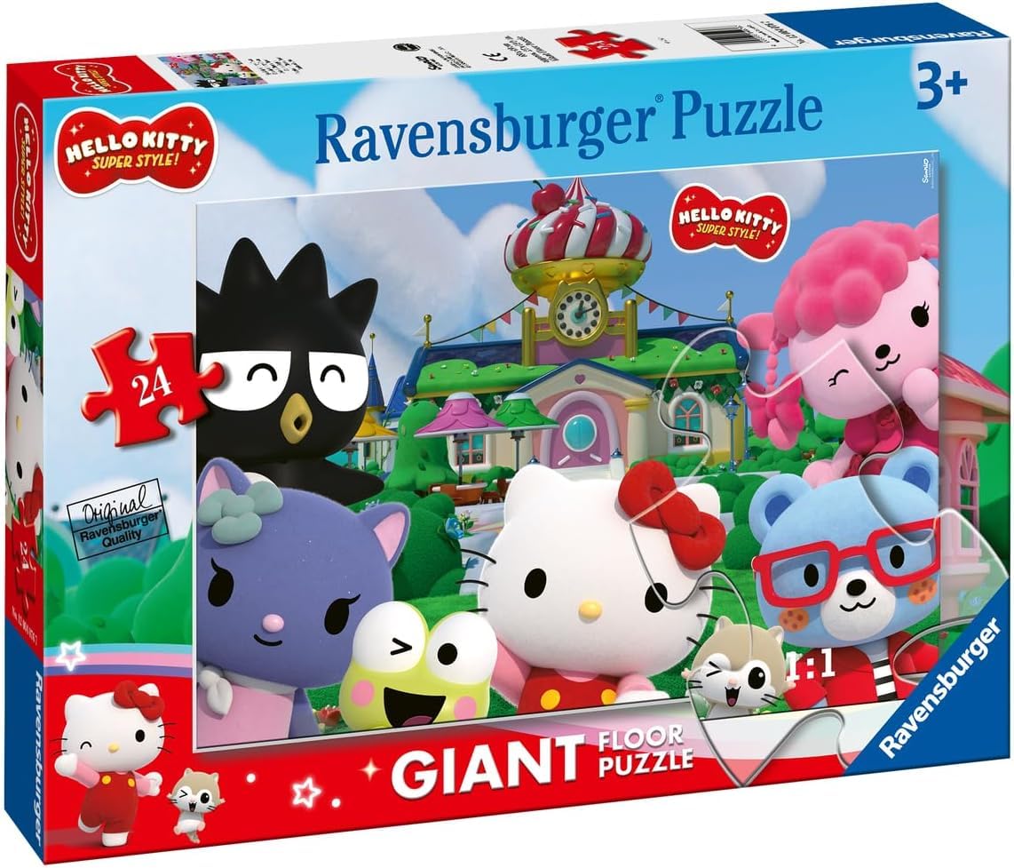 Ravensburger - Hello Kitty Puzzle Giant Floor Collection Gift Idea for Children 3+ Years, Educational and Stimulating Game, 24 Giant Pieces, 70 x 50 cm Ravensburger