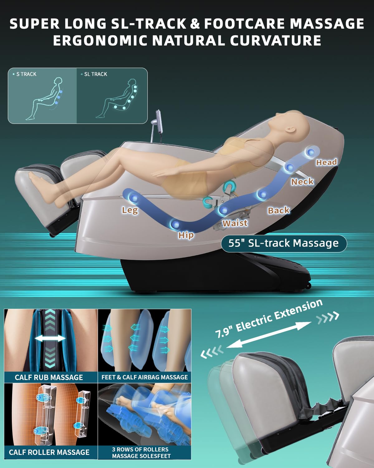 RelaxRelife Massage Chair Full Body, 4D Zero Gravity Massage Chairs, 20 Auto Modes, 11 Massage Technique, 40 Airbags Shiatsu Massage, APP Control with HiFi Bluetooth Speaker Grey RelaxRelife