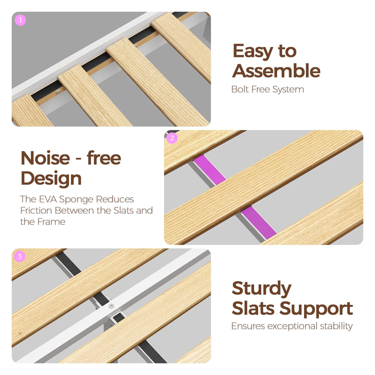 Rolanstar Bed Frame Full Size with Charging Station, Bookcase Headboard Bed with LED Light and Sliding Doors, Platform Bed with Wooden Slats, No Box Spring Needed, Noise Free, White Rolanstar