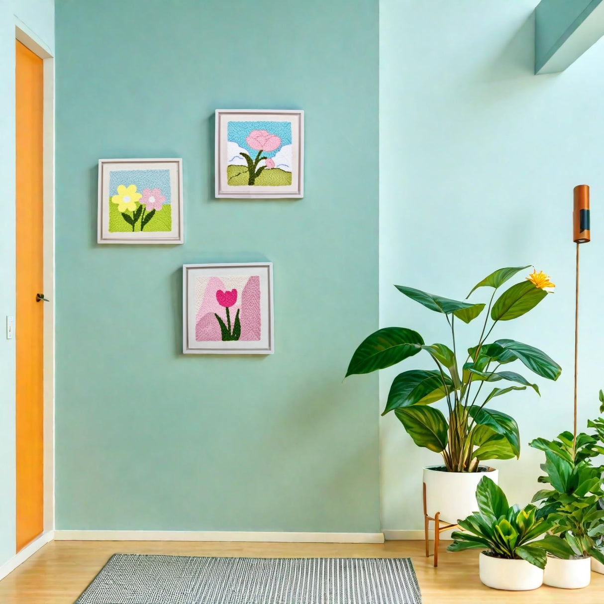 Speedura Embroidery Punch Needle Kit for Beginners β Embroidery Set with Frame & Video Tutorials for Adults & Kids | Needle Punching Kit with Patterns for Wall Art (Blooming Serenity) Speedura