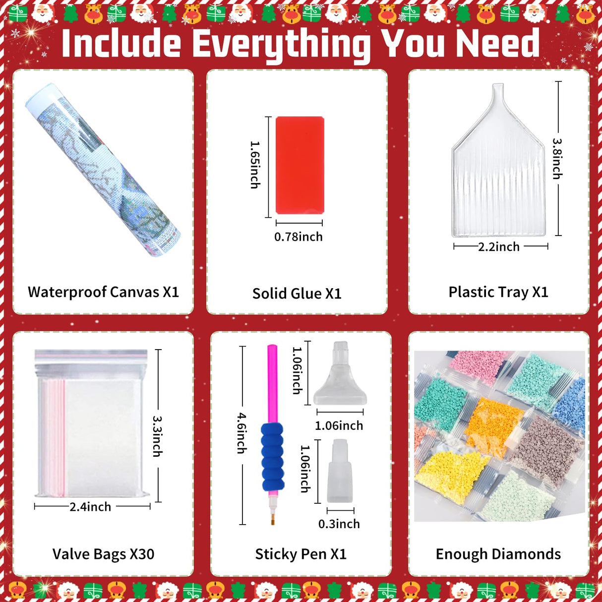 Christmas Diamond Painting Kits for Adults Red Truck Diamond Art Kits for Adults DIY 5D Diamond Painting Kits for Beginners Home Wall Decor 12x16inch Mandun