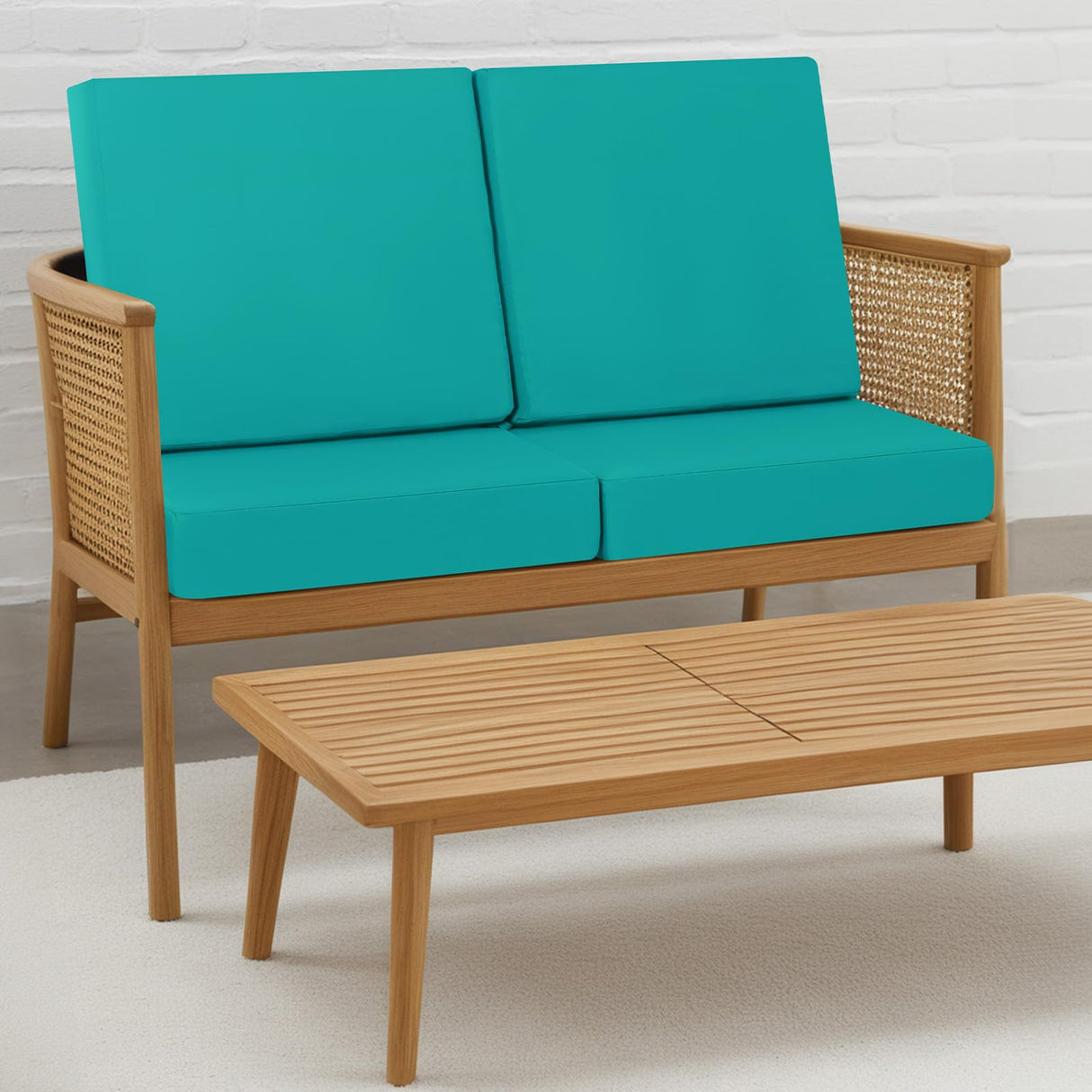 idee-home Outdoor Chair Cushions Set of 2, Outdoor Seat Cushions 19x19 Waterproof, Patio Chair Cushion Color Fastness with Ties Patio Furniture Garden Sofa Couch Pads idee-home