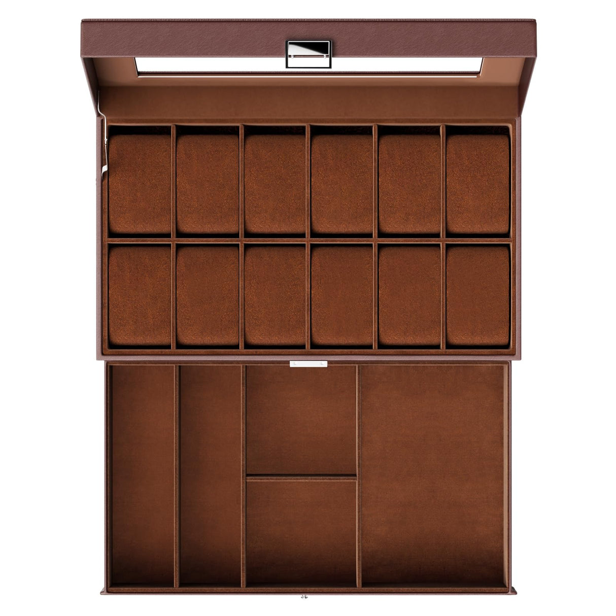 ProCase Watch Box for Men, 12 Slot Mens Watch Case With Drawer, Watch Display Case With Glass Lid, 2-Layer Watch Holder Organizer, Jewelry and Watch Storage for Men Women -12Slot, Espresso ProCase