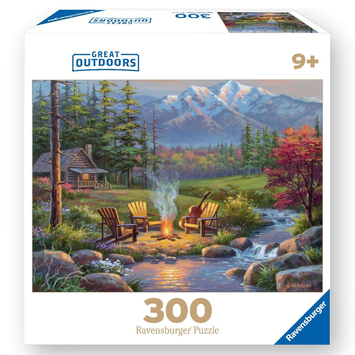 Ravensburger Riverside Livingroom Puzzle - Part of Great Outdoors Series | Unique 300 Piece Challenge for Adults | Softclick Technology Eco-Friendly Materials Ravensburger