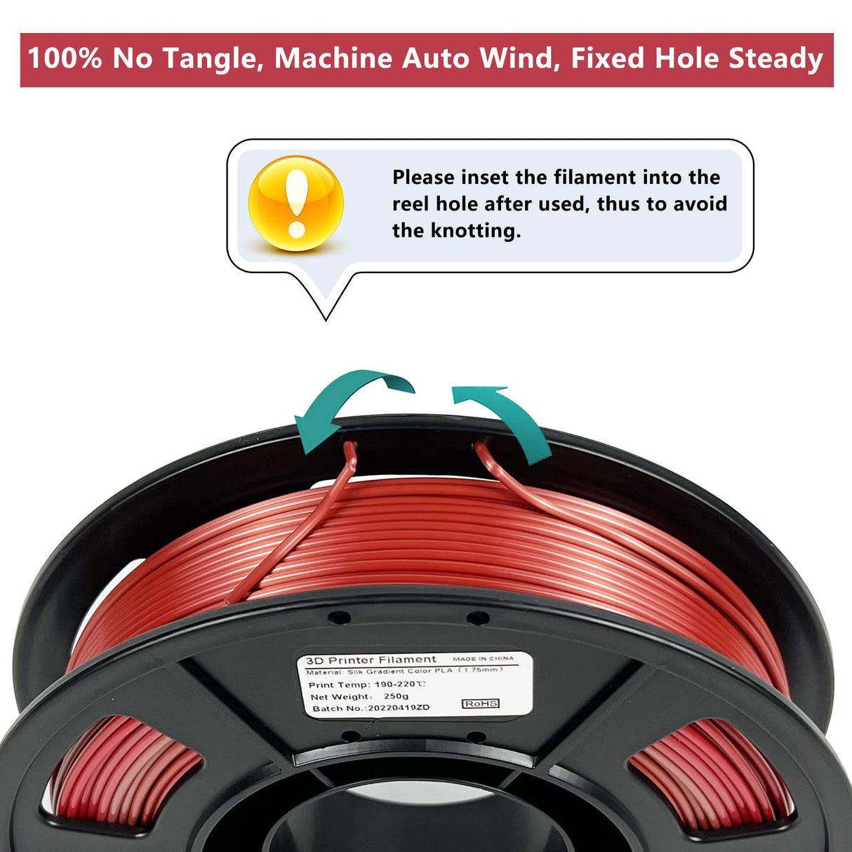 iSANGHU 4Packs Gradient Silk PLA 3D Printer Filament Bundle, Multicolor Changing 1.75 PLA Filament Bundle with Silk Shiny Surface, 3D Printing Filament for Most 3D Printers 250G/0.55lb*4 Sets iSANGHU