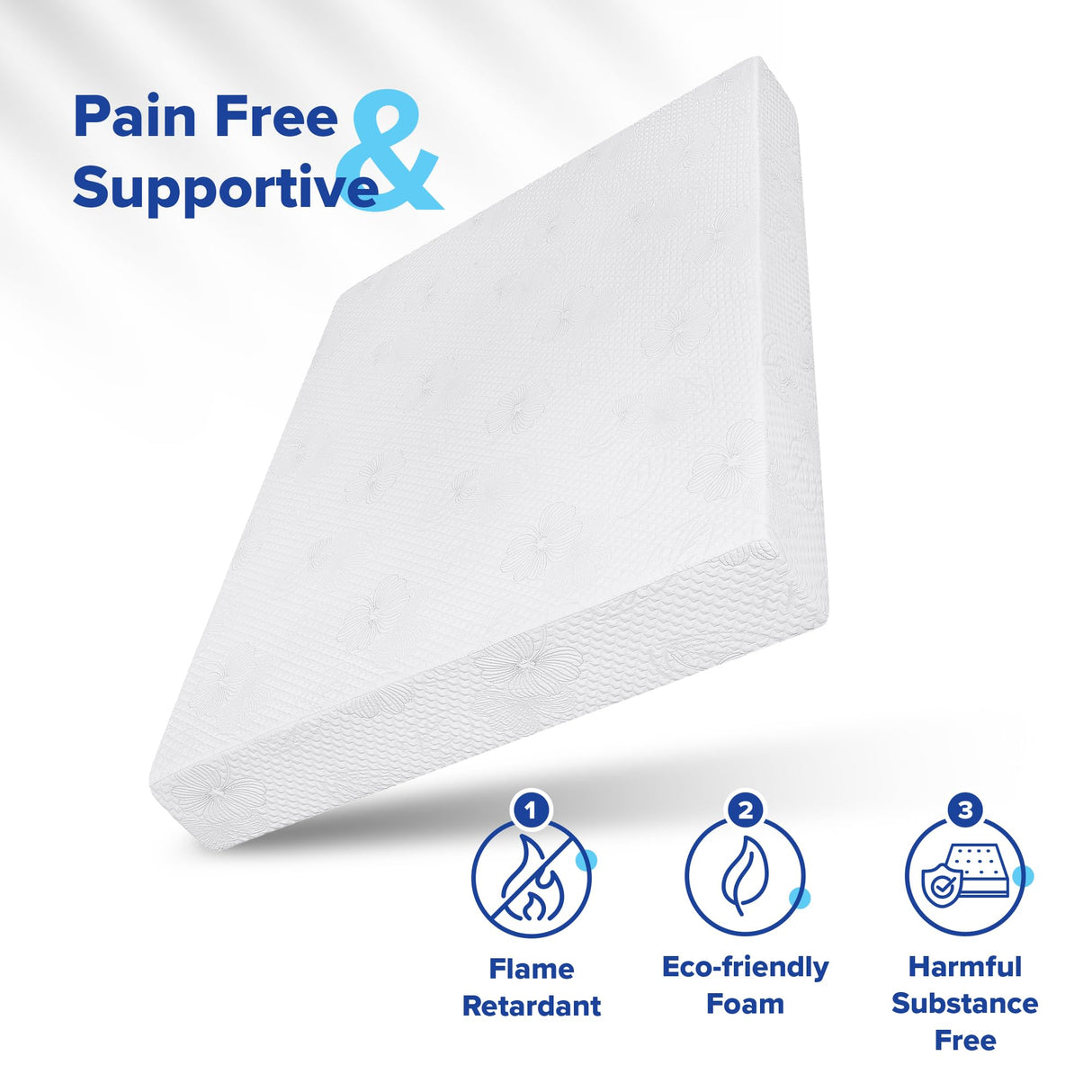 Olee Sleep Full Mattress, 8 Inch Gel Memory Foam Mattress, Gel Infused for Comfort and Pressure Relief, CertiPUR-US Certified, Bed-in-a-Box, Medium Firm, Full Size Olee Sleep