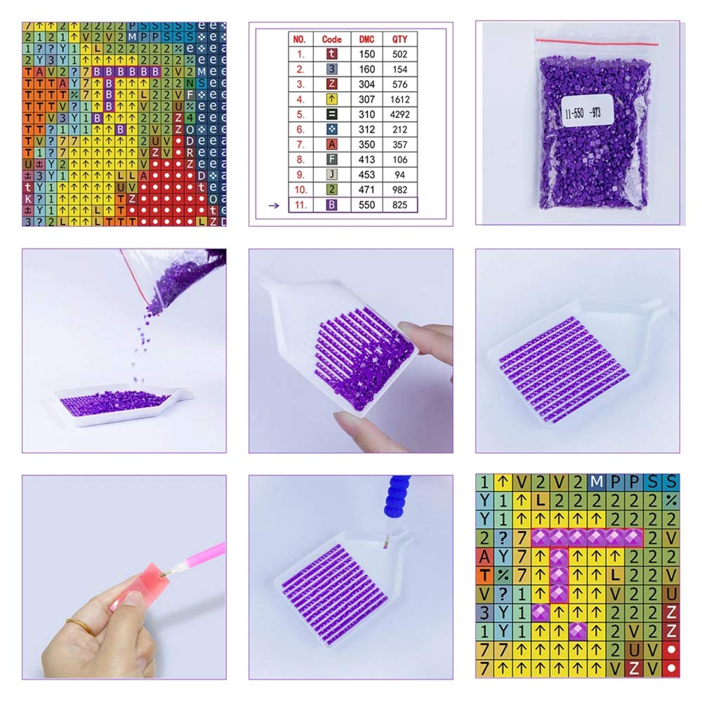 SaxSauly DIY 5D Diamond Painting Heart Stone by Numbers Kits for Adult and Kids,Round Full Drill Crystal Rhinestone Embroidery Cross Stitch Arts Craft Canvas for Home Wall Decor.(12X16in/30X40cm) SaxSauly