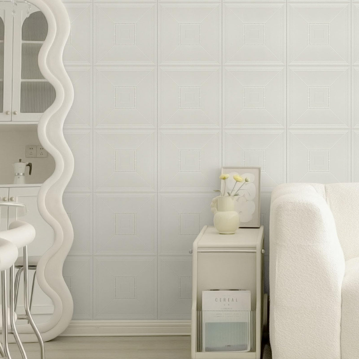 Ceiling Tiles Peel and Stick Waterproof 3D Foam Self-Adhesive Ceiling Sticker 13.8 in×13.8 in, Pack of 16, Covering 21 sq.ft for roof and Wall Elffloor