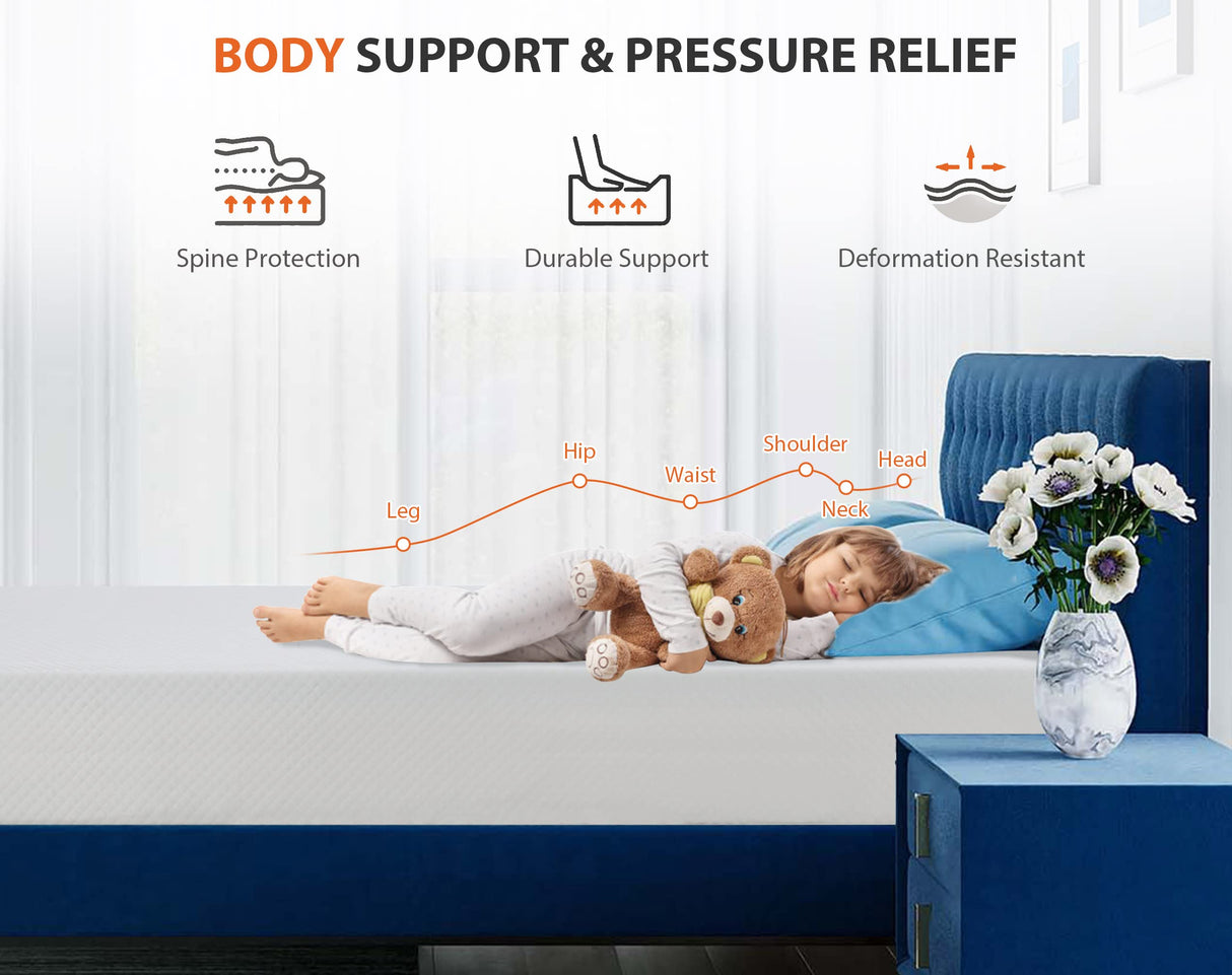 Twin Mattress, 5/6/8/10/12 Inch Medium Firm Mattress Memory Foam Mattress for Cool Sleep & Pressure Relief, Certipur-Us Certified Twin Bed Mattress, Twin Size Mattresses Bed in a Box, (Twin, 12 Inch) Haiput Wam