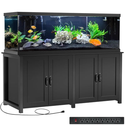 GDLF 100-150 Gallon Fish Tank Stand, 120 Gallon Tank Stand with 60"*24" Tabletop Fits 100/120/150 Gallon Aquariums,2200LBS Capacity Heavy Duty (Stand Only)