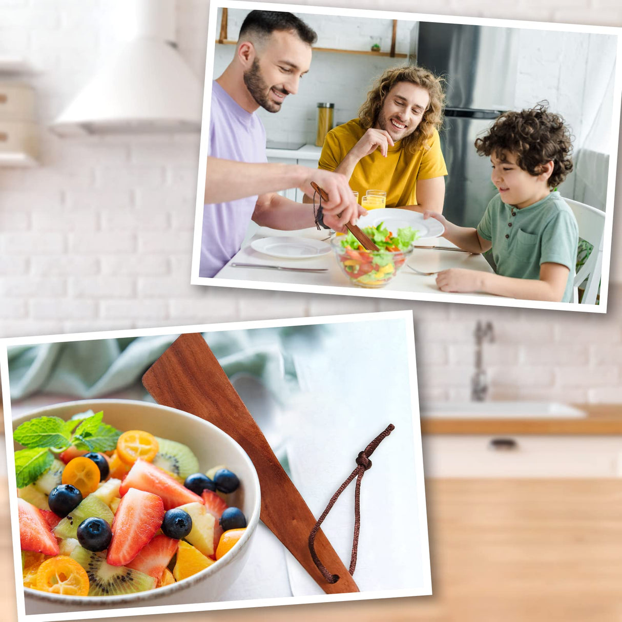 Yinkin 2 Pcs 9.8" Teak Wood Spatula for Cooking Flat Wooden Spatula Small Wooden Flipper Egg Scraper Iron Turner Wood Cooking Utensil for Kitchen Turning Flipping Serving Scraping Yinkin