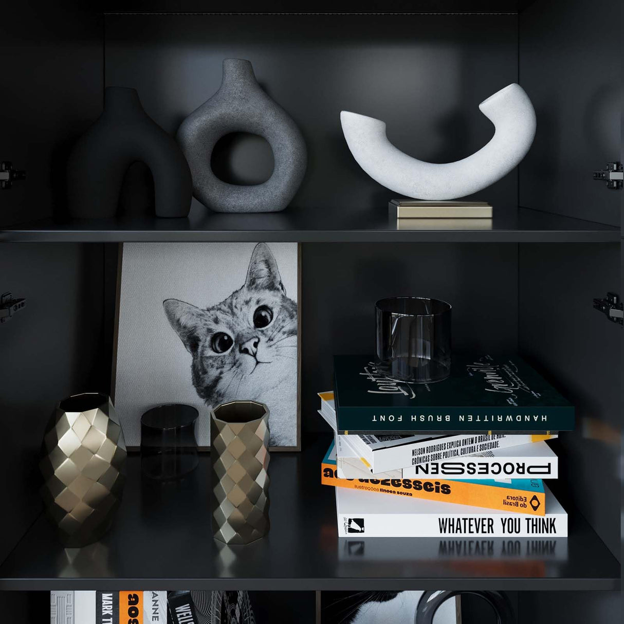 Jiaoun Display Cabinet with Glass Doors and LED Light, Black Curio Cabinets, Bookcase with 5-Tier Shelves, Trophy Glass Display Case for Collectibles (31.5 "W x 16.5 "D x 78.7 "H) Jiaoun