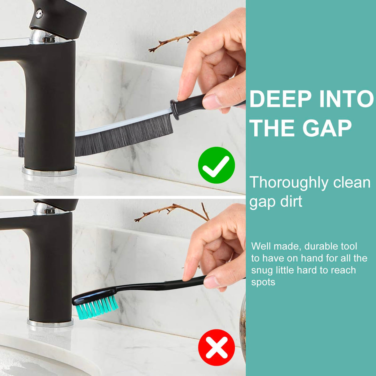 Crevice Cleaning Brush,Hard-Bristled Crevice Cleaning Brush,2024 New Multifunctional Gap Cleaning Brush Tool,Dead Corners Brushes for Bathroom Kitchen Tiles Window Door Slots,3pcs BANSTLE