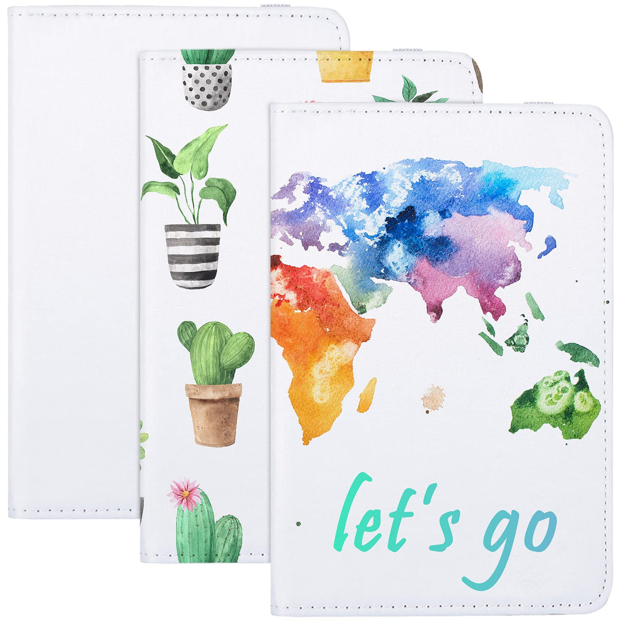 Outus 3 Pcs Sublimation Passport Cover Blank DIY Passport Holder Travel ID Cards Holder Wallet Cover for Passport Business Cards Credit Cards Boarding Passes Outus