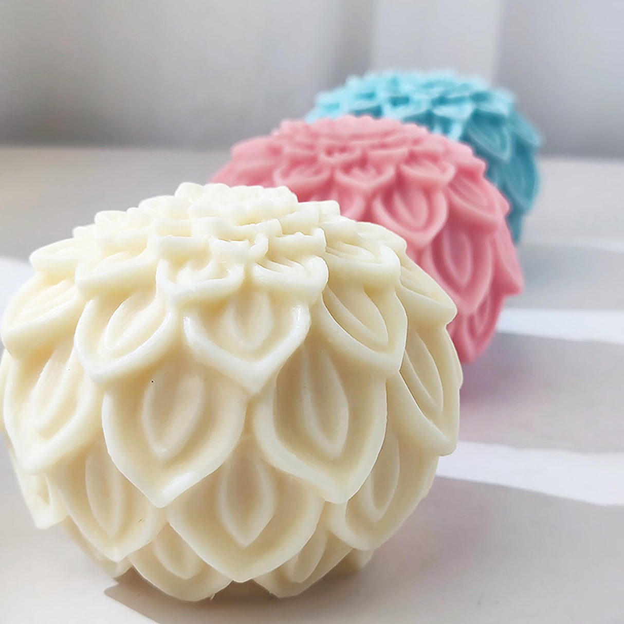 Lotus Ball Candle Mold Lotus Flower Mold Peony Mold Ball Mold Flower Resin Casting Mold Resin Making Molds Silicone Mold for Candle Home Decorate Mold Candle Making Mold 3D Animal Mold Clay Mold ESEENS