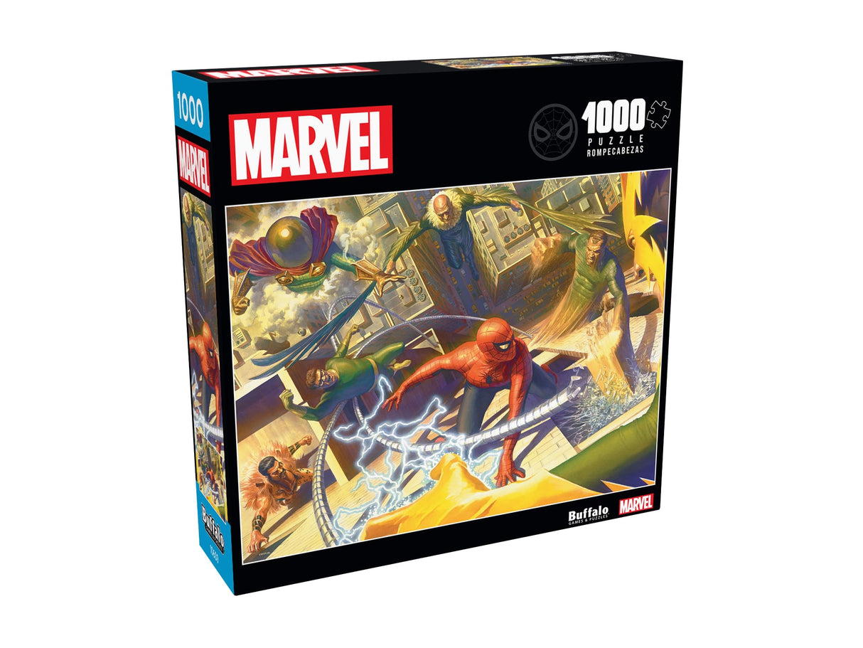 Buffalo Games - Marvel - Spider-Man vs. Sinister Six - 1000 Piece Jigsaw Puzzle for Adults Challenging Puzzle Perfect for Game Nights - Finished Size is 26.75 x 19.75 Buffalo Games