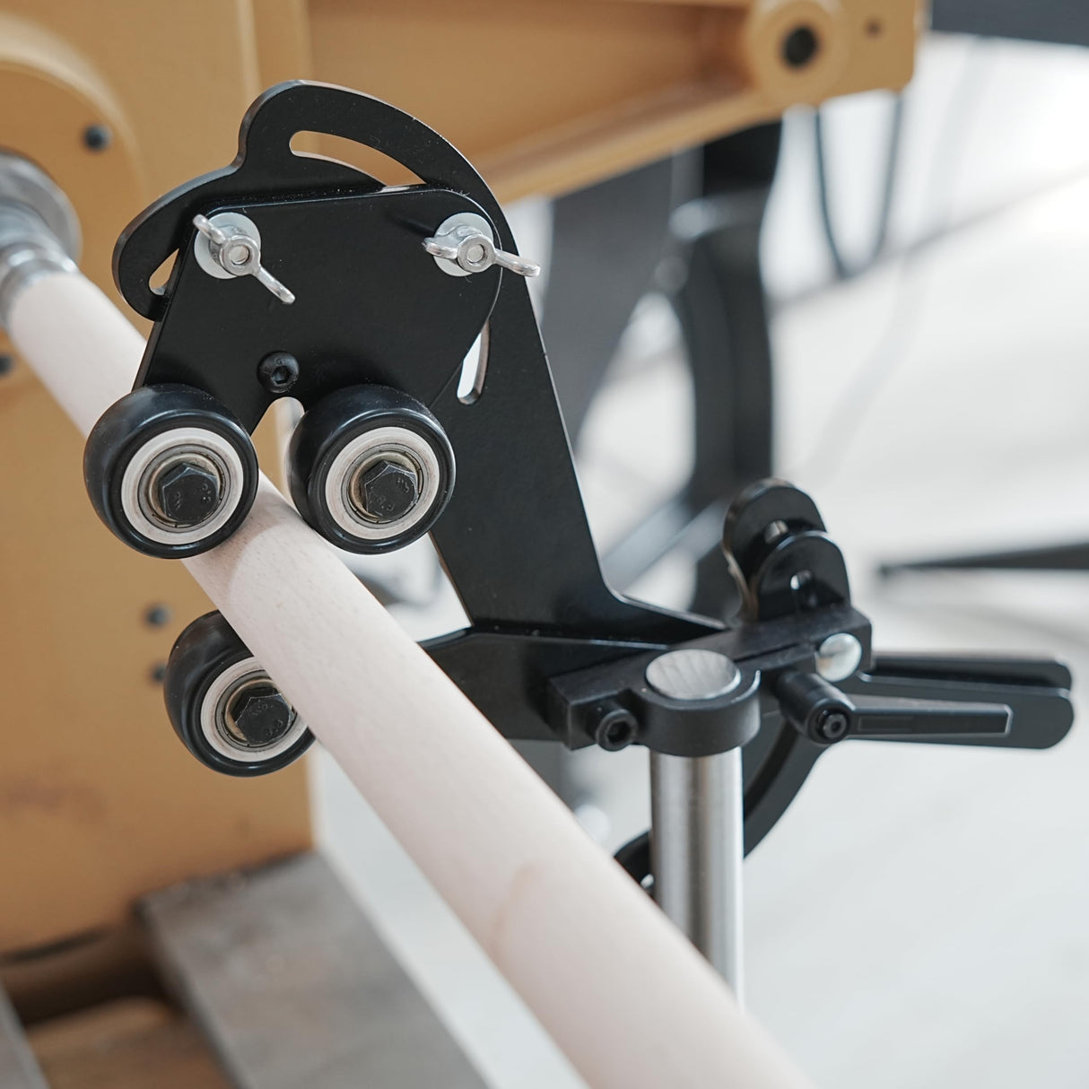 BMWOOD Woodturning Lathe Center Spindle Steady Rest MC-FS5, Wood Turning Three Wheels Stabilizer Auxiliary Clamping Tool. BMWOOD