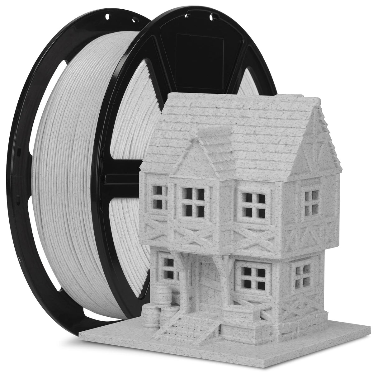 FLASHFORGE Rapid PLA Filament 1.75mm Marble Black, Max 500mm/s High Speed Printing, 3D Printer Filament 1kg Spool, Dimensional Accuracy +/- 0.02mm, Enjoy Exceptional Print Quality FLASHFORGE