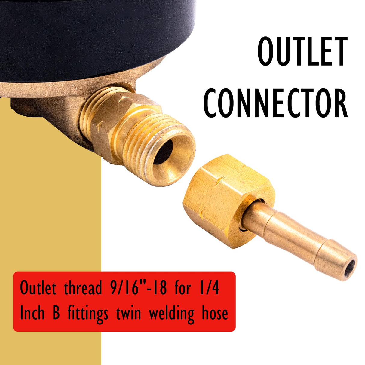 JZWELD Oxygen Acetylene Regulators, CGA540 and CGA510 Inlet Connection Welding Gas Gauges, Oxygen Acetylene Regulator Set for Welding Gas Cutting Torch, PC Handle JZWELD