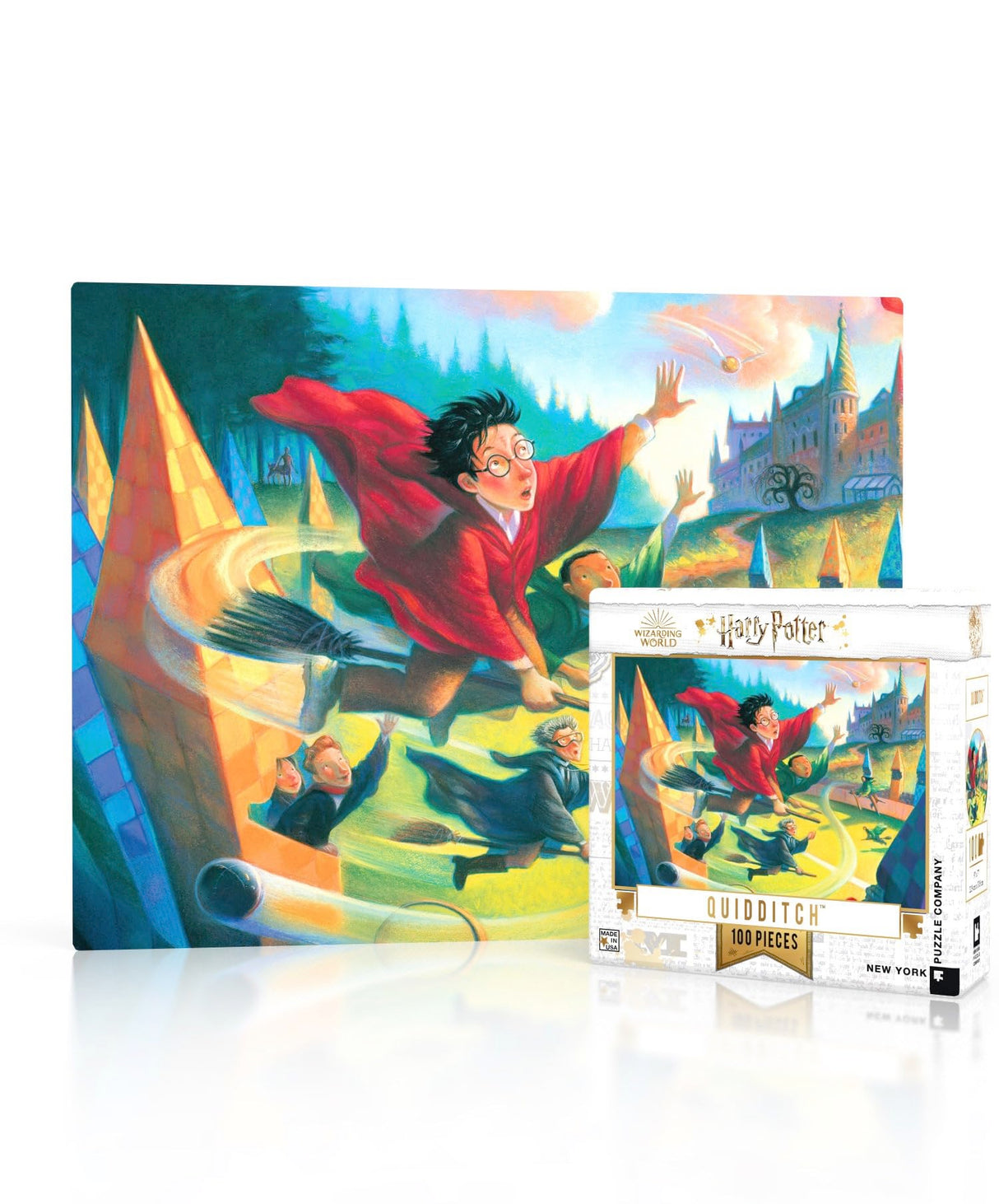 New York Puzzle Company - Harry Potter Quidditch Mini - 100 Piece Jigsaw Puzzle for Adults by Mary GrandPré New York Puzzle Company