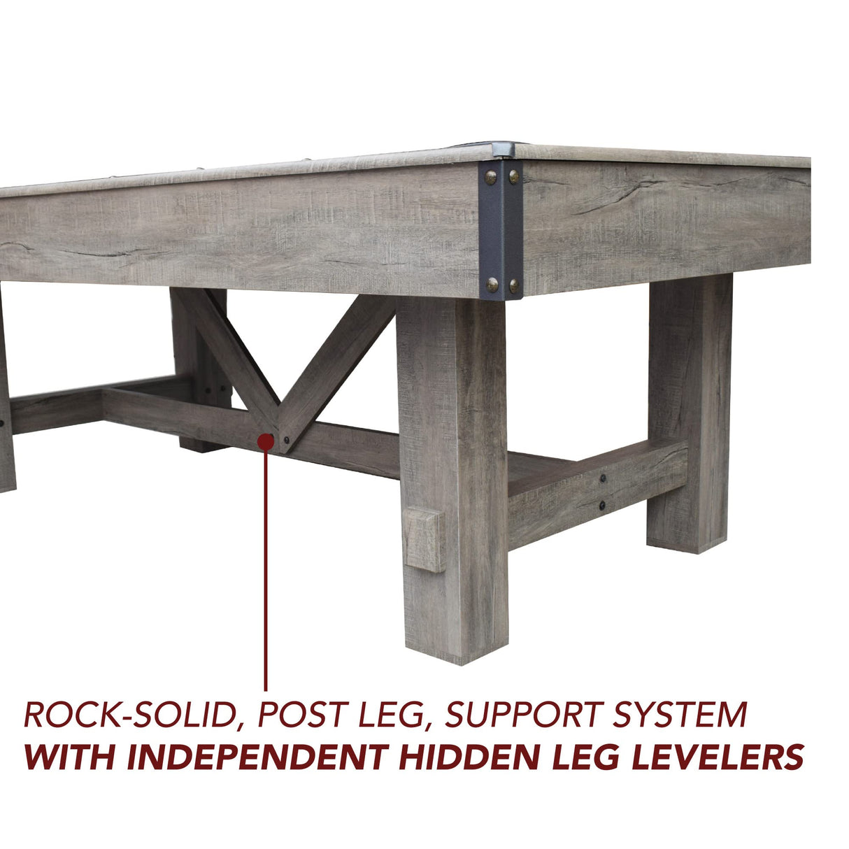 Hathaway Logan 7-ft Pool Table Combo Set with Benches - Rustic Gray with Blue Felt, Barnwood Hathaway