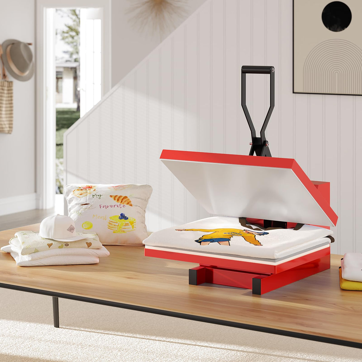 Heat Press 16"x20", Heat Press Machine, Even Heating Technology, Large Operating Panel, Industrial Digital Heat Transfer Machine Sublimation for T-Shirts, Clothes, Canvas Bags, Red GarveeTech