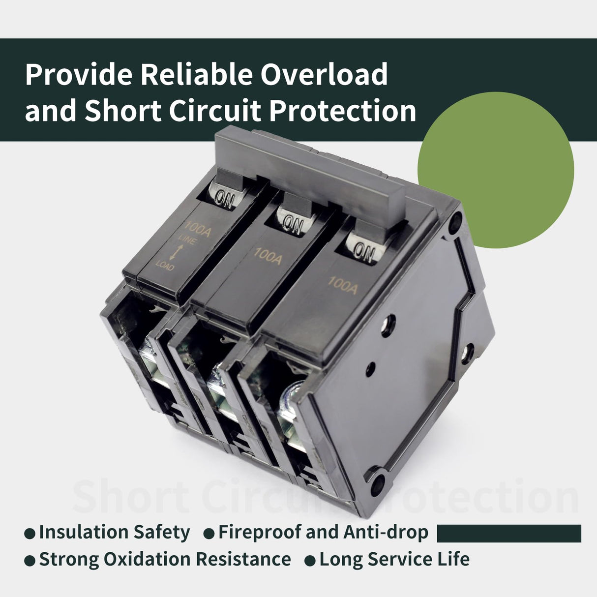 ARTVIP Q3100 100Amp 3 Pole Circuit Breaker Compatible with Siemens PL and ES Series Load Centers, 10KA 120/240V Plug-in Mount Standard Thermal Magnetic Protection (3P 100A) ARTVIP