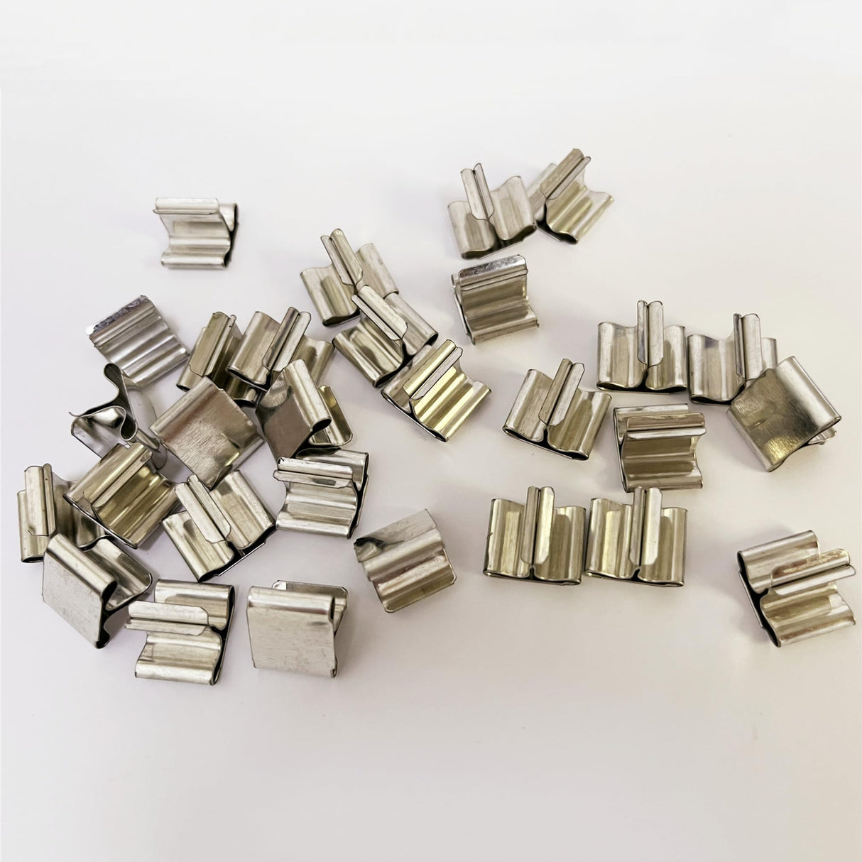 XUANRI 100 PCS Wooden Wick Clips, Wick Sustainer Tabs for Candle Making, Silver XUANRI