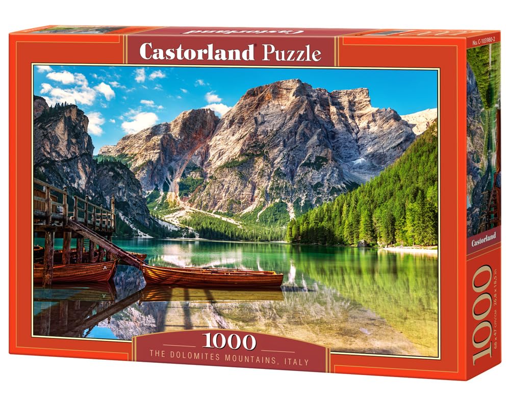 CASTORLAND 1000 Piece Jigsaw Puzzles, The Dolomites Mountains, Italy, Idyllic View, Landscape Puzzle, Adult Puzzle, Castorland C-103980-2 Castorland