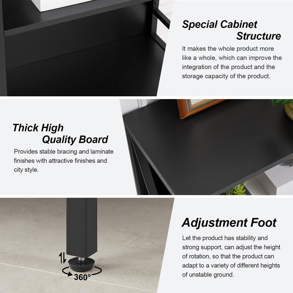 HOMISSUE Tall Bookshelf, 6-Tier Book Shelf, Rustic Wood Metal Bookshelves and Bookcases, Freestanding and Industrial Open Bookcase for Home Office, Living Room and Bedroom, Black HOMISSUE