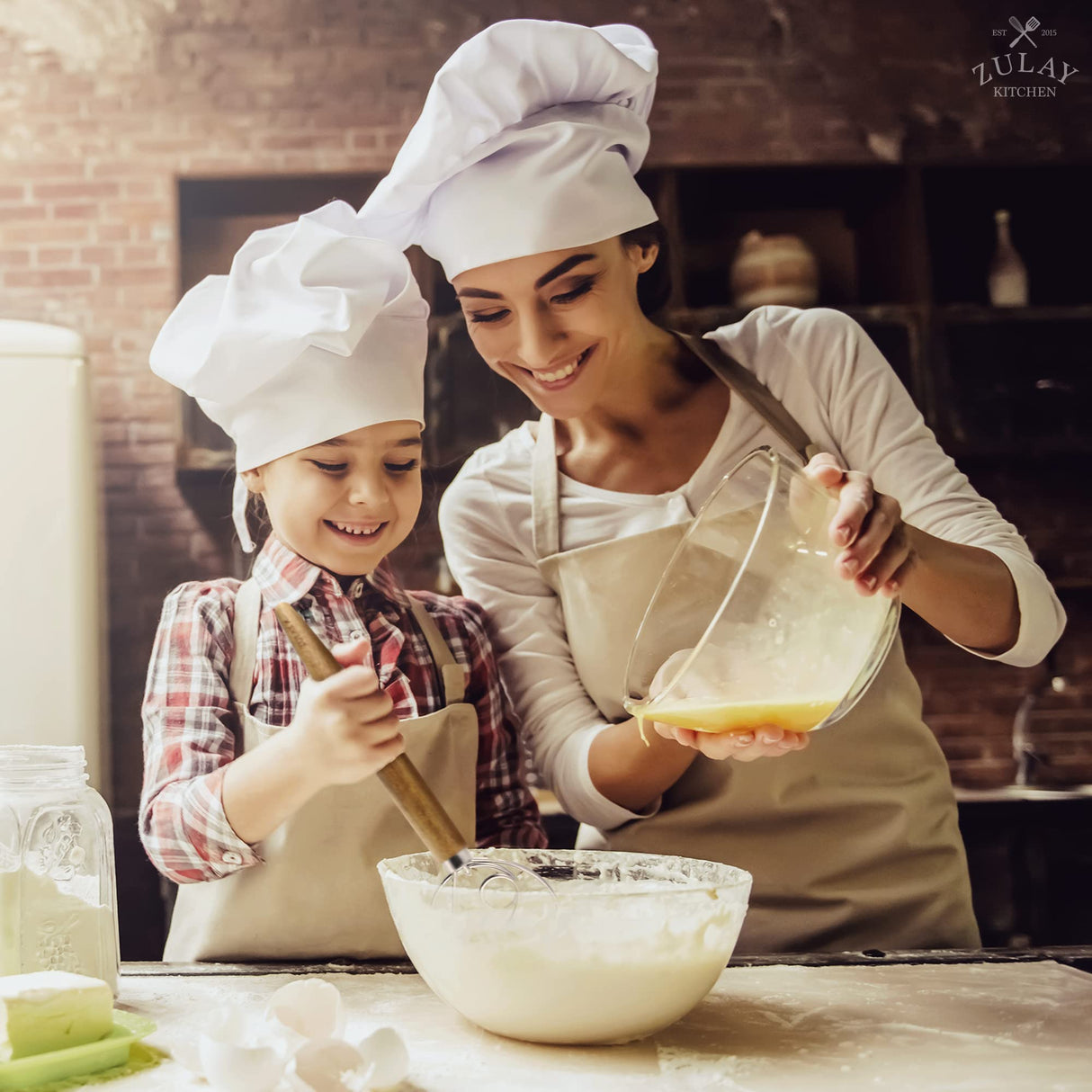 Zulay Kitchen 13 Inch Danish Dough Whisk - Large Wooden Danish Whisk For Dough With Stainless Steel Ring - Traditional Dutch Whisk Baking Tool For Bread, Batter, Cake, Pastry (Acacia Wood) Zulay Kitchen