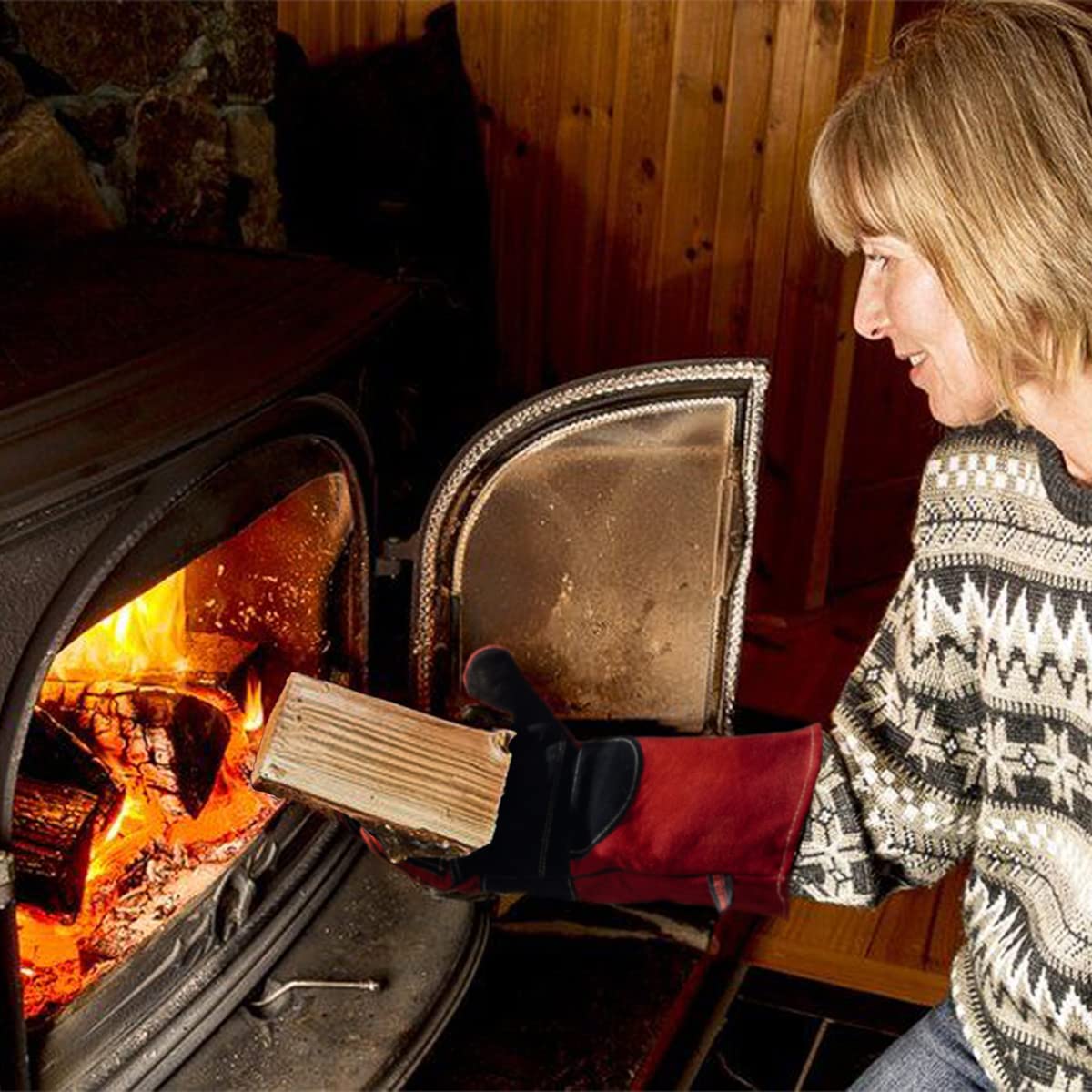 Grill Armor Welding Gloves – 16inch 932℉ - Leather Forge/Mig/Stick – Heat/Fire Resistant Gloves, Mitts/Pot Holders For Oven, Grill, BBQ, Furnace, Stove, Fireplace, Tig Welder, Animal Handling Glove Grill Armor Gloves