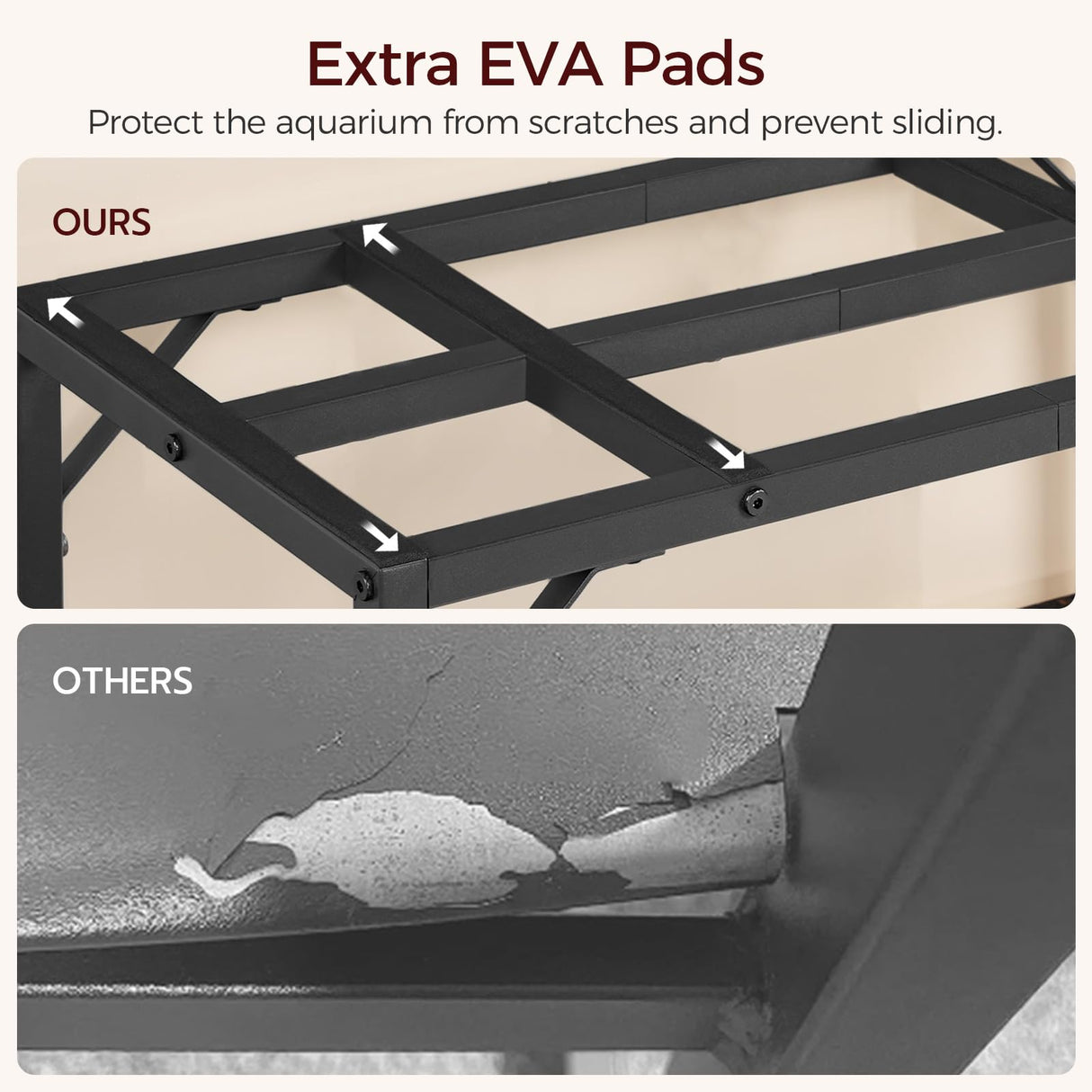 MAHANCRIS 20 Gallon Fish Tank Stand, Aquarium Stand with 2-Tier Storage Shelves, Heavy Duty Breeder Turtle Terrarium Stand Rack for Home Office, 24.0" L x 11.8" W x 24.4" H, Rustic Brown FTHR2001 MAHANCRIS