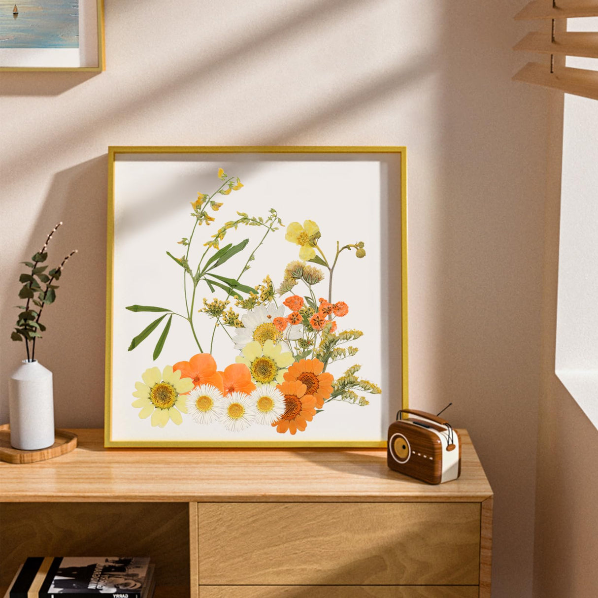 179Pcs Dried Pressed Flowers Real Pressed Flowers Natural Dry Leaves Bulk Mixed Colorful Herbs Kit with Tweezers for Scrapbooking DIY Candle Jewelry Crafts Making (Delicate Color) Gvhntk